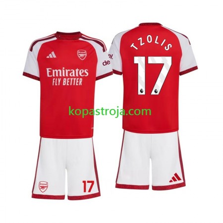 Billiga Fotbollströjor Arsenal Christos Tzolis 17 Barn Hemma tröja 2026/27 Kortärmad
